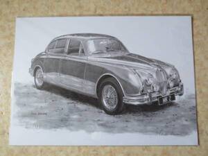 ジャガーマークⅡ世界限定500枚デザイン絵画・JAGUAR・英国車