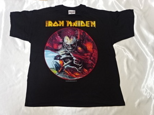 送料185円・U142■ アイアン・メイデン　Ｔシャツ　Lサイズ　(c)1998 Virtual Tour REDWOOD IRON MAIDEN