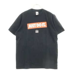 NIKE ナイキ DOVER STREET MARKET LIMITED JUST DO IT TEE プリント クルーネック 半袖Tシャツ カットソー ブラック BV5501-010