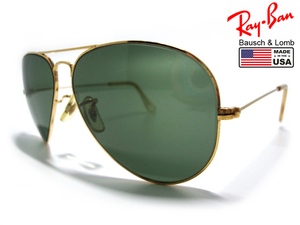 希少Vintage B&L RayBan METAL USA製G15ボシュロムBLメタルGoldゴールド ティアドロップ ミリタリ アメリカ金パイロット グラス サングラス