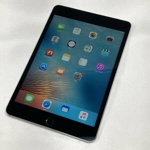 【中古】SIMフリー iPad mini 第4世代 64GB Cellularモデル スペースグレイ MK722J/A バッテリー最大容量100% mini4