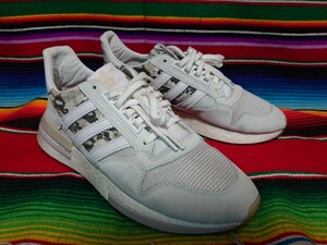 adidas Originals アディダス オリジナルス ZX 500 RM ゼットエックス 中古 US10.5 28.5㎝ ホワイト スネークスキン BD7873