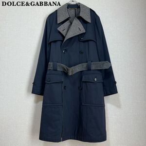 【コレクションモデル】DOLCE&GABBANA 切替デザイン トレンチコート