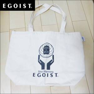 美品　エゴイスト　ＥＧＯＩＳＴ　エコバッグ　キャンバス　トート　キナリ