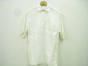 J.CREW ジェイクルー Jクルー リネン100％ 半袖 プルオーバー シャツ ホワイト 白 サイズXS 