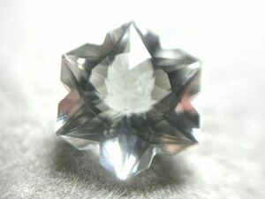 ★100円スタート★ グリーンアメジスト 2.59ct 9x9mm VS 雪の結晶　スノーフレーク　天然　宝石　ブラジル