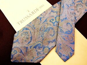 ♪26171D♪状態並品【ペイズリー 柄】トラサルディ【TRUSSARDI】ネクタイ