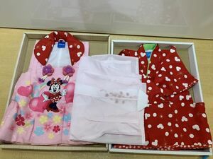 ● 呉服屋引き取り品 ディズニー Disney ミニー 七五三 3歳 女の子 子供用着物 晴れ着 着物 和装 和服 ①