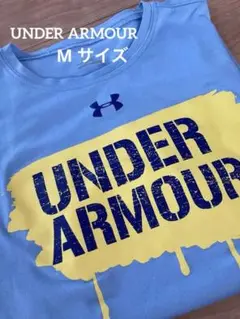 ◎1/21まで限定出品 UNDER ARMOUR 青 Tシャツ ロゴプリント