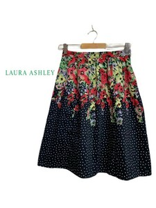 LAURA ASHLEY【ローラアシュレイ】お花＆水玉スカート ９号