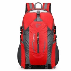 リュックサック デイパック 登山 バック バックパック 40L 防滑 通気性 防水 軽量 トレッキング ハイキング レッド mzm102