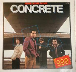 LP 81年 国内盤 インサート付 999 Nine Nine Nine - Concrete コンクリート VIP-6784