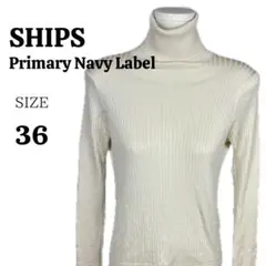 SHIPS Primary Navy Labelシルク カシミヤ タートルネック