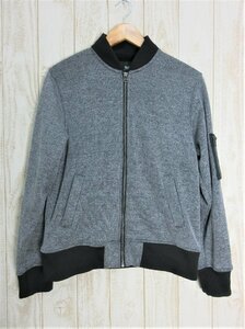 mossimo/モッシモ：ニットブルゾン MA-1風 裏起毛 ジャケット サイズM/メンズ/中古/USED