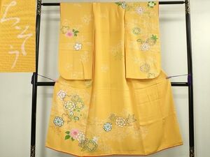 平和屋本店■極上　創業460年・千總　七五三　女の子　7歳　祝着　駒刺繍　橘花文　金彩　逸品　DZAA2228kh4