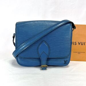 ルイヴィトン　カルトシエール　ショルダーバッグ　エピレザー　ブルー　 LOUIS VUITTON トレドブルー　ポシェット