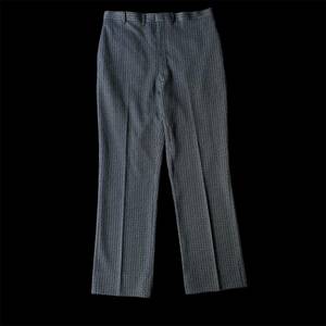 70s Unkown Tweed Polyester Slacks Falcon Zip 70年代 ツイード ポリエステル スラックス ファルコンジップ 総柄ポリパン vintage