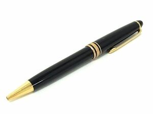 1円 MONT BLANC モンブラン マイスターシュテュック ツイスト式 ボールペン 筆記用具 文房具 ブラック系×ゴールド系 FD0472