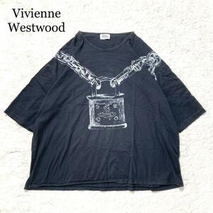 【極美品】Vivienne Westwood Tシャツ 黒 南京錠 オーブ