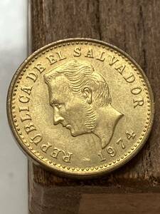 1974 centavos 2 DE EL SALVADOR 古銭 古銭 El Salvador 2 centavos コイン coin骨董品珍しいメダル記念日 通貨 美品 貨幣古幣