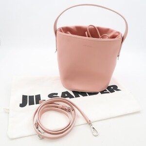 美品 JIL SANDER ジルサンダー SOFT DRAWKET SM バケットバッグ ショルダー 2WAY レディース AD336W1