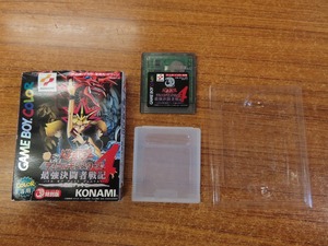 KM7407★GBソフト 遊戯王デュエルモンスターズ4 最強決闘者戦記 遊技デッキ 刻印00 箱付き説無 セーブデータ有 起動確認済 クリーニング済