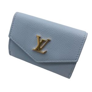 【中古】 LOUIS VUITTON ルイ・ヴィトン ポルトフォイユ・ロックミニ　コンパクト財布　M81348　ブルー 24017444 SA