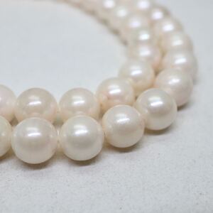 1円〜!!▲淡水パールネックレス▲D 約27.9g 約46.5cm 約6.0-6.5mm珠 pearl necklace jewelry パール DC0/DC0 82