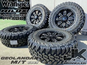 120 150 プラド ハイラックス サーフ FJ H3 LEXXEL Balano ヨコハマ ジオランダー MT G003 265/70R17 265/65R17 タイヤホイール 17インチ