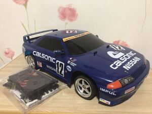 送料無料　当時物　1/10 京商　カルソニック スカイライン GT-R R32 エンジンカー ラジコン車体　KYOSHO CALSONIC SKYLINE GP