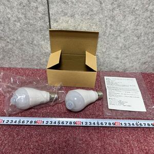 ［200829］LED電球　人感センサー付き　明暗センサー　E26 5W　斜め　電球色　2個入り