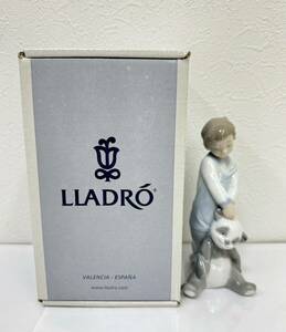 【GY-6951AR】1円~「中古品」LLADRO リヤドロ 010.06974 僕はおにいちゃん 陶器 置物 コレクション 工芸品 西洋陶磁 陶芸 