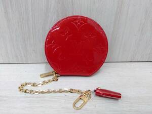 ルイヴィトン　LOUIS VUITTON／モノグラムヴェルニ ／ポルトモネシャポー 財布　コインケース　赤