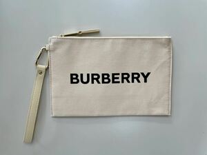 美品 【未使用】バーバリー BURBERRY クラッチバッグ セカンドバッグ ポーチ キャンバス ハンドバッグ 