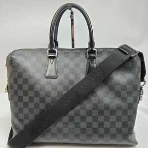 ★美品★ LOUIS VUITTON ルイヴィトン PDJ ポルトドキュマン ジュール 2way ビジネス ハンドバッグ ショルダー ダミエ グラフィット A4可 