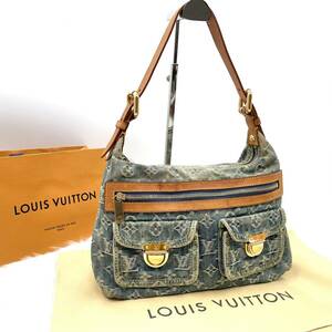 1円スタート LOUIS VUITTON ルイヴィトン ショルダーバッグ モノグラム デニム バギー　PM　M95049 ブルー