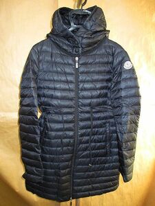 モンクレール MONCLER BARBEL　13AW 超軽量　袖　ロゴ　ワッペン　ライト　 フード　ダウン　コート　黒　00　国内正規品