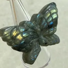 ラブラドライト Labradorite 蝶 バタフライ カービング 彫刻