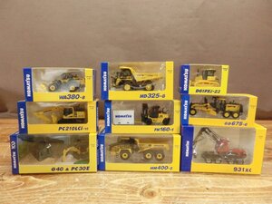 【TS-3001】1円 非売品 未開封 KOMATSU コマツ 小松製作所 オリジナルミニチュア ミニカー 重機 まとめて 9点 セット【千円市場】