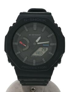 CASIO◆ソーラー腕時計_G-SHOCK/デジアナ/ラバー/BLK/BLK/GA-B2100-1AJF