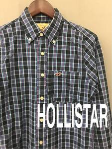 ホリスター HOLLISTAR 長袖 ボタンダウンシャツ メンズ S175サイズ チェック ファッション！▲