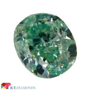 FANCY INTENSE BLUISH GREEN 0.529ct OV/RT0183/CGL