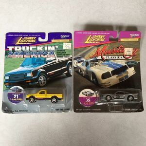 未使用 限定品 JOHNNY LIGHTNING 1975 COBRA Ⅱ RACER / 1991 GMC SYCLONE ジョニーライトニング マスタング コブラ レーサー サイクロン