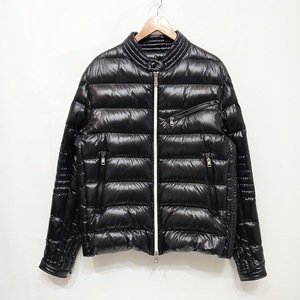 極美品 22AW MONCLER モンクレール ダウンジャケット ブラック サイズ5 BERRIAT GIUBBOTTO H20911A00221 ベリア ライダース