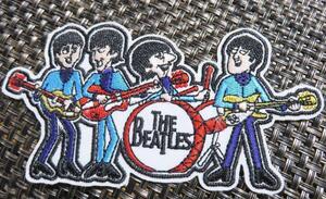 《４人組BT》◆新品　ビートルズ　The Beatles　刺繍ワッペン（パッチ）■UKイギリス　ミュージック　バンド　音楽　楽器　仲間◇激シブ