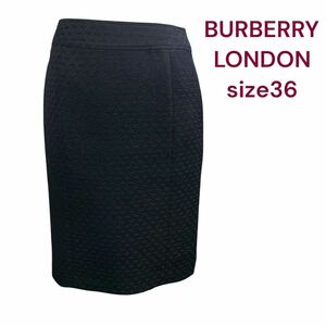 BURBERRY LONDON タイトスカート サイズ36 バーバリー　ロンドン　ネイビー　濃紺　S、7号