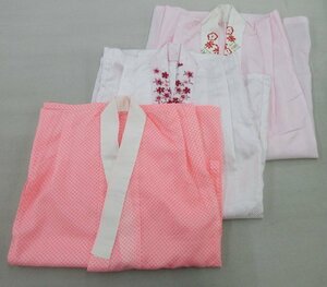 inagoya◇隠れた人気商品◇お得なまとめ売り♪【女の子用・長襦袢3枚セット】半衿付き 化繊 中古 子ども 着用可 七五三 3歳 7歳 z5352ff