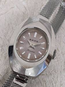 jj412● 【訳あり】ラドー/Rado Bernina 手巻き式レディース腕時計 20mm ピンク文字盤 ※動作未確認/60