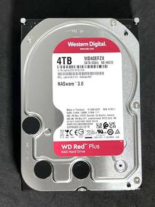 【送料無料】　★ 4TB ★ WD RED Plus　/　WD40EFZX 【使用時間：396ｈ】2023年製　稼働少　Western Digital RED Plus 3.5インチ内蔵HDD