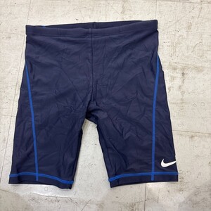 WK297 NIKE ナイキ　競泳　水着　スイムウェア　サポーター　キッズM 150 ネイビー　クリーニング済